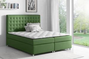 Kontinentálna posteľ Evio zelená 180 + topper zdarma