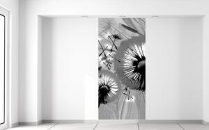 Gario Fototapeta Čiernobiele púpavy Veľkosť: 95 x 205 cm, Materiál: Latexová