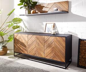DELIFE Komoda Famke 145 cm mango teak 3 dvierka
