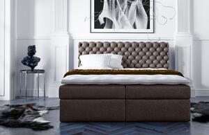 Štýlová kontinentálna posteľ Giulio hnedá 200 x 200 + topper zdarma
