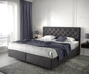 DELIFE Boxspring posteľ Dream-Great 180×200 cm čierna s matracom a topperom