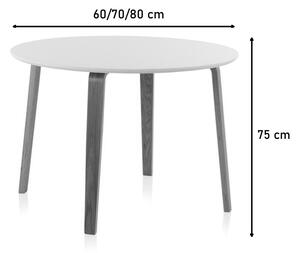 Okrúhly drevený stôl NOE, priemer 70 cm, borovica
