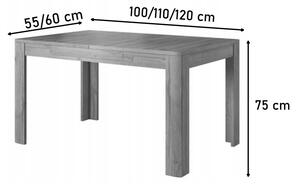 Drevený stôl SONOMA, 60x100cm, borovica