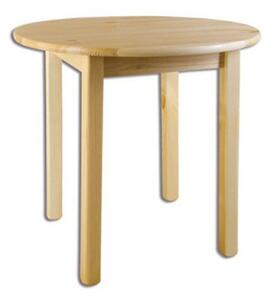 Okrúhly drevený stôl NOE, priemer 80 cm, borovica