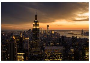 Fototapeta New York pri západe slnka Materiál: Samolepiaca, Rozmery: 200 x 150 cm