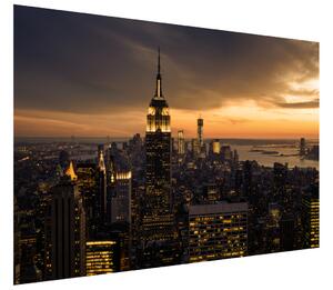 Gario Fototapeta New York pri západe slnka Veľkosť: 150 x 200 cm, Materiál: Latexová