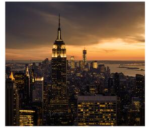 Gario Fototapeta New York pri západe slnka Veľkosť: 110 x 200 cm, Materiál: Latexová