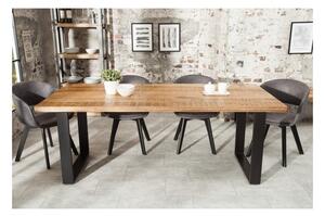 Massive home | Designový jídelní stůl z masivu Iron Craft Mango 160cm 45mm 38656