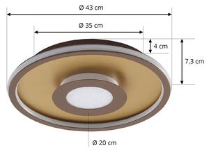 Stropné svietidlo Lindby Pekela LED, okrúhle, 43 cm