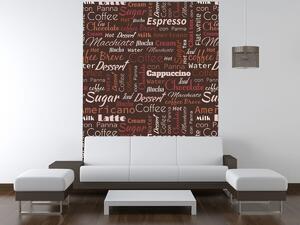 Gario Fototapeta Kávové nápisy Veľkosť: 150 x 200 cm, Materiál: Latexová