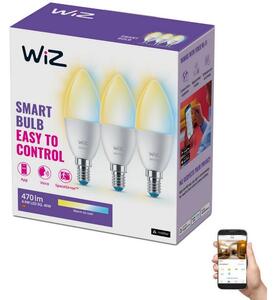 WiZ SADA 3x LED Stmievateľná žiarovka C37 E14/4,9W/230V 2700-6500K CRI 90 Wi-Fi - WiZ WI0127 + záruka 3 roky zadarmo