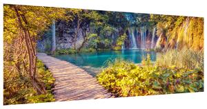 Fototapeta Plitvické jazero v Chorvátsku Materiál: Samolepiaca, Rozmery: 268 x 240 cm