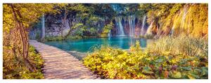 Gario Fototapeta Plitvické jazero v Chorvátsku Veľkosť: 268 x 240 cm, Materiál: Latexová