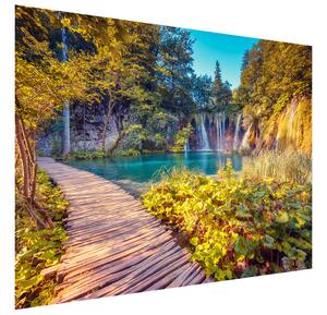 Gario Fototapeta Plitvické jazero v Chorvátsku Veľkosť: 268 x 240 cm, Materiál: Latexová