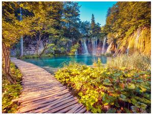 Gario Fototapeta Plitvické jazero v Chorvátsku Veľkosť: 200 x 135 cm, Materiál: Latexová