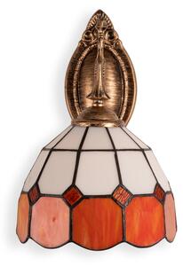 Brilagi - Tiffany vitrážová nástenná lampa SIENNA 1xE14/40W/230V