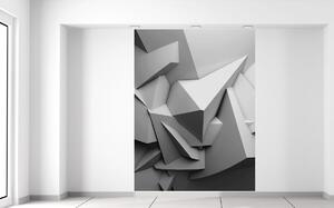 Gario Fototapeta Sivé mnohouholníky 3D Veľkosť: 150 x 200 cm, Materiál: Latexová