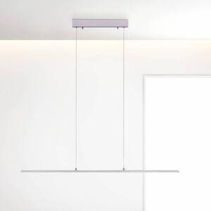 PURE LED závesné svetlo Lite, strieborné, 100 cm, CCT, stmievateľné