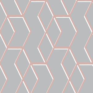 Sivá vliesová tapeta, metalický geometrický vzor 104734, Formation, Graham & Brown
