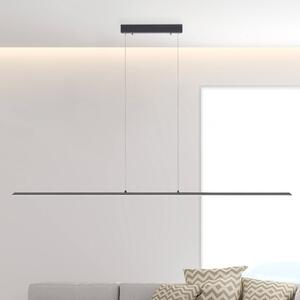 PURE LED závesné svetlo Lite, antracit, 160 cm, CCT, stmievateľné
