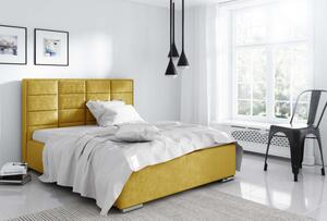Elegantná manželská posteľ Caffara 180x200, žltá