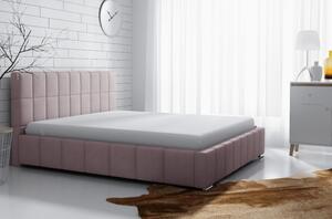 Jemná čalúnená posteľ Lee 140x200, ružová