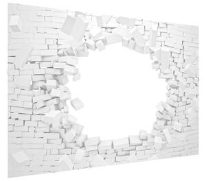 Gario Fototapeta Zničená stena z tehiel Veľkosť: 95 x 205 cm, Materiál: Latexová