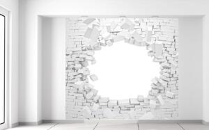 Gario Fototapeta Zničená stena z tehiel Veľkosť: 200 x 150 cm, Materiál: Latexová
