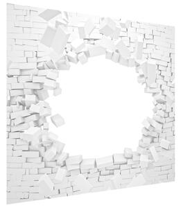 Gario Fototapeta Zničená stena z tehiel Veľkosť: 95 x 205 cm, Materiál: Latexová