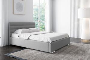Elegantná čalúnená posteľ Leis 200x200, šedá