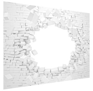 Gario Fototapeta Zničená stena z tehiel Veľkosť: 268 x 100 cm, Materiál: Latexová