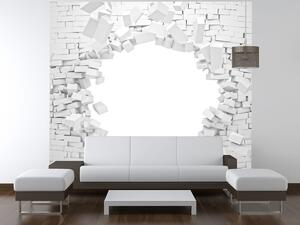 Gario Fototapeta Zničená stena z tehiel Veľkosť: 200 x 150 cm, Materiál: Latexová