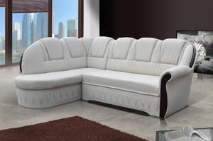 Rozkladacia sedačka QUEEN, 250x105x180 cm, soft 017 white, pravá