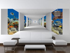 Gario Fototapeta Chodba na dne mora Veľkosť: 150 x 200 cm, Materiál: Latexová