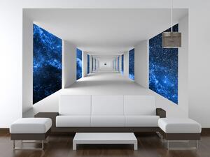 Gario Fototapeta Chodba a modrý vesmír Veľkosť: 200 x 135 cm, Materiál: Latexová