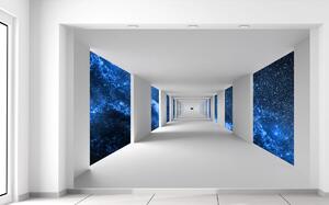 Gario Fototapeta Chodba a modrý vesmír Veľkosť: 110 x 200 cm, Materiál: Latexová