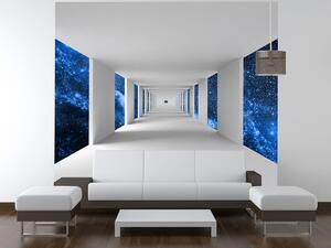 Gario Fototapeta Chodba a modrý vesmír Veľkosť: 268 x 100 cm, Materiál: Latexová