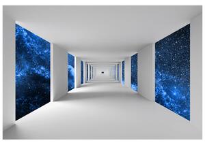 Gario Fototapeta Chodba a modrý vesmír Veľkosť: 200 x 135 cm, Materiál: Latexová