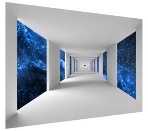 Gario Fototapeta Chodba a modrý vesmír Veľkosť: 110 x 200 cm, Materiál: Latexová