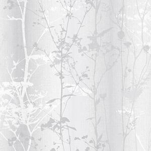 Sivo-strieborná vliesová tapeta lúčne kvety 104070, Reclaim, Graham&Brown