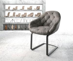 DELIFE Jedálenská stolička Gaio-Flex sivá vintage jedálenská stolička plochý čierna
