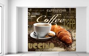 Fototapeta Chutná káva a croissant Materiál: Samolepiaca, Veľkosť: 268 x 240 cm