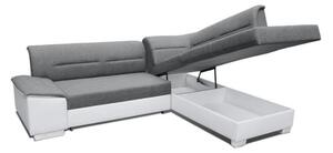 Rohová rozkladacia sedačka GUISEPPE, 250x87x208 cm, sawana 21/soft 011 black, pravá