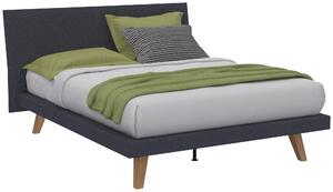 ČALÚNENÁ POSTEĽ, 140/200 cm, antracitová, platinová, divoký dub Livetastic - Online Only zostavy, Online Only