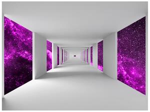 Gario Fototapeta Chodba a fialový vesmír Materiál: Latexová, Veľkosť: 200 x 135 cm