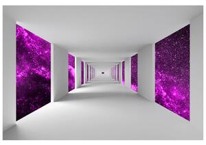 Gario Fototapeta Chodba a fialový vesmír Veľkosť: 200 x 135 cm, Materiál: Latexová