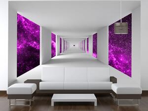 Gario Fototapeta Chodba a fialový vesmír Materiál: Latexová, Veľkosť: 268 x 240 cm