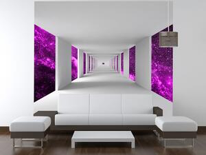Gario Fototapeta Chodba a fialový vesmír Materiál: Latexová, Veľkosť: 268 x 240 cm