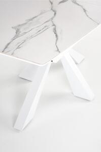 Jedálenský stôl VAVOLDA biely mramor/biela