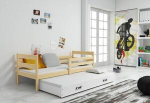 Detská posteľ ERYK P2 + matrac + rošt ZADARMO, 80x190 cm, borovica, biela
